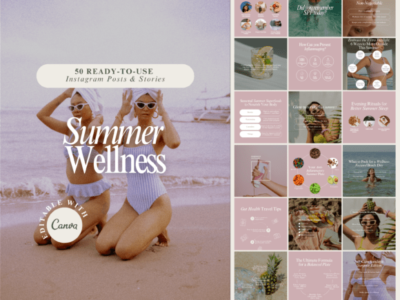 Download Summer Wellness Instagram Templates - Premium Resources